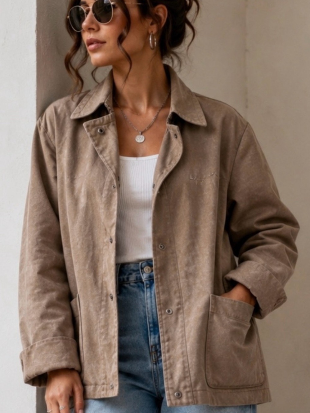 Club Monaco Waxed Cotton Canvas Barn Coat Jacket (Awsome Jacket)